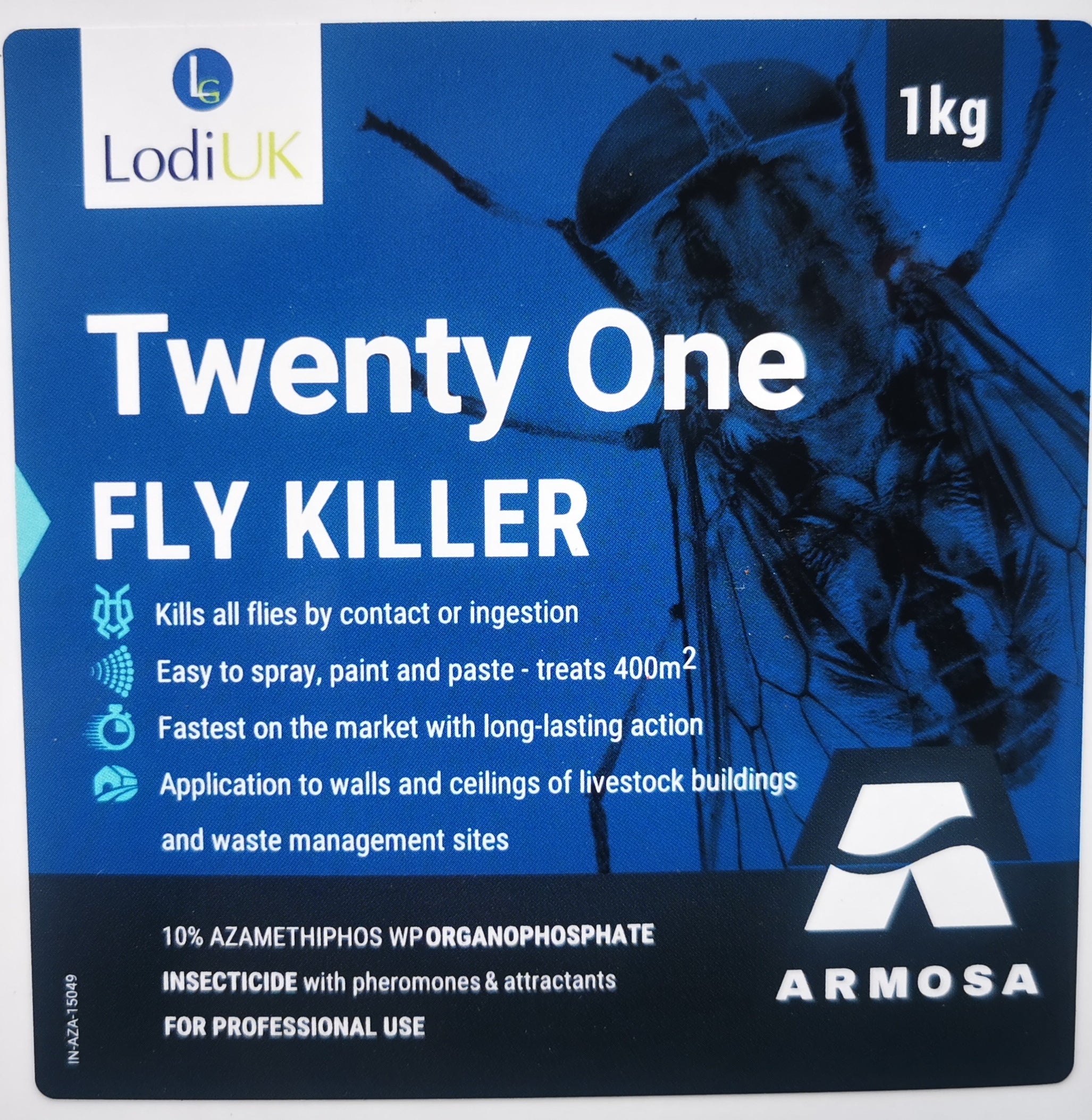 Twenty One Fly Control Wettable Powder (WP) 250g | Control flies on fa ...